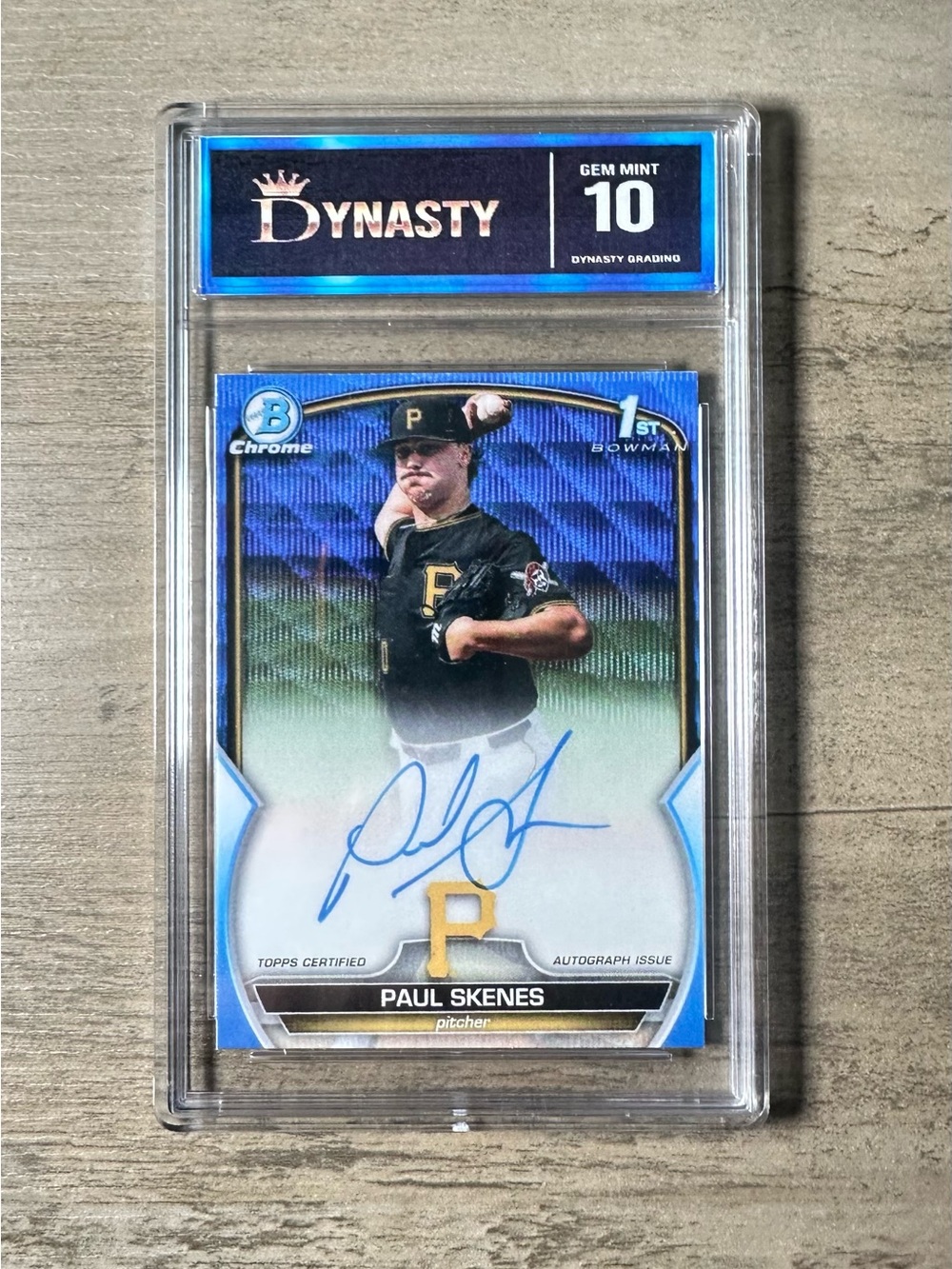 Paul Skenes Signed Rookie 2023 Bowman Chrome #CDA-PS Gem Mint 10 Novelty Card.
